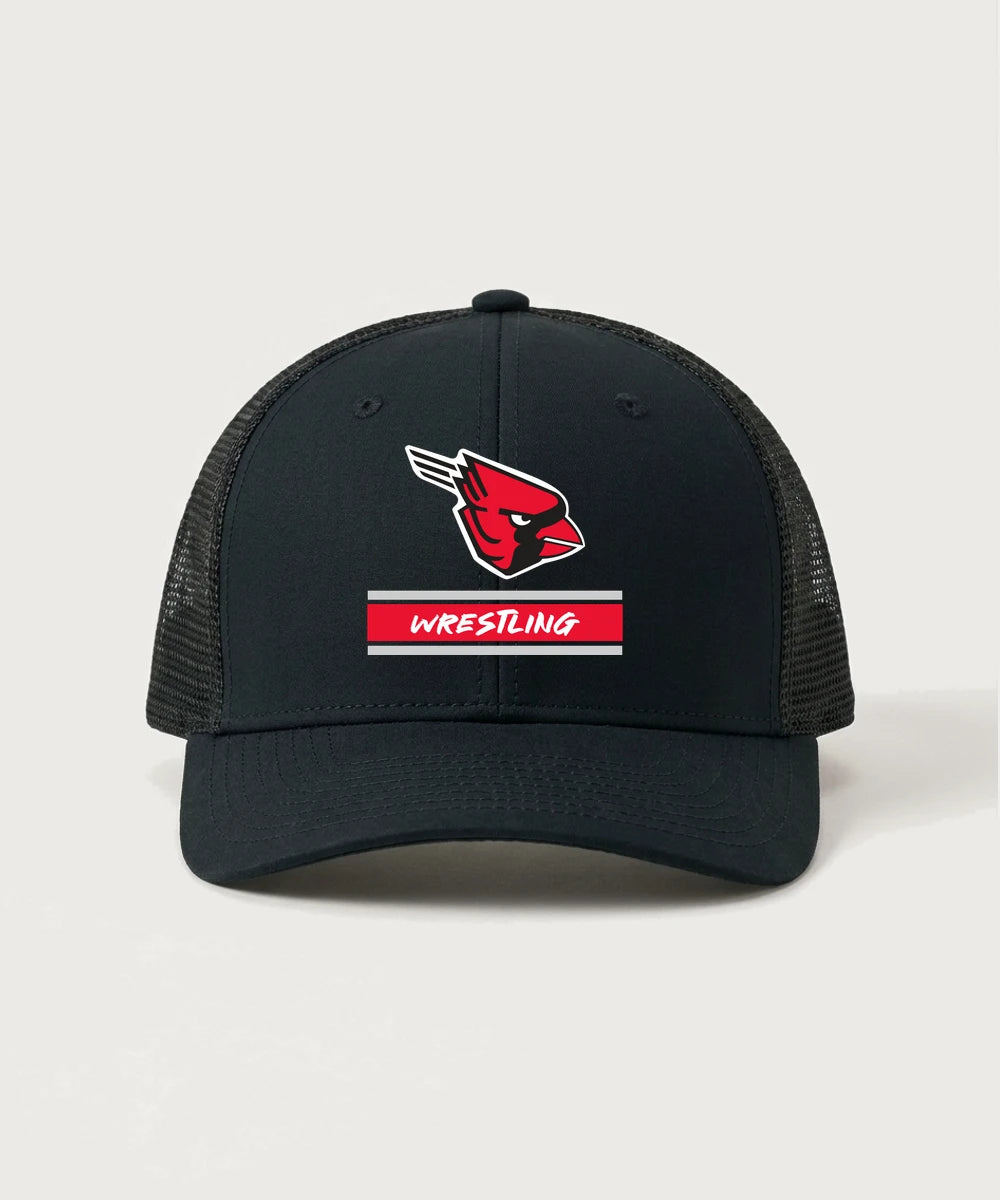 Forreston Wrestling - Black/ Black Sport-Tek Club Trucker Cap STC46