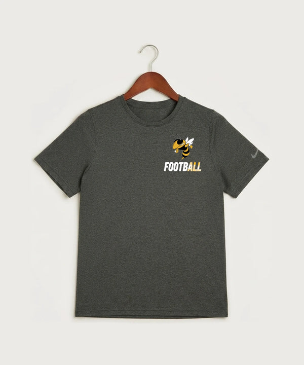 Perham High School Football (Boys) - Dark Smoke Heather Nike Youth Swoosh Sleeve rLegend Tee NKDX8787