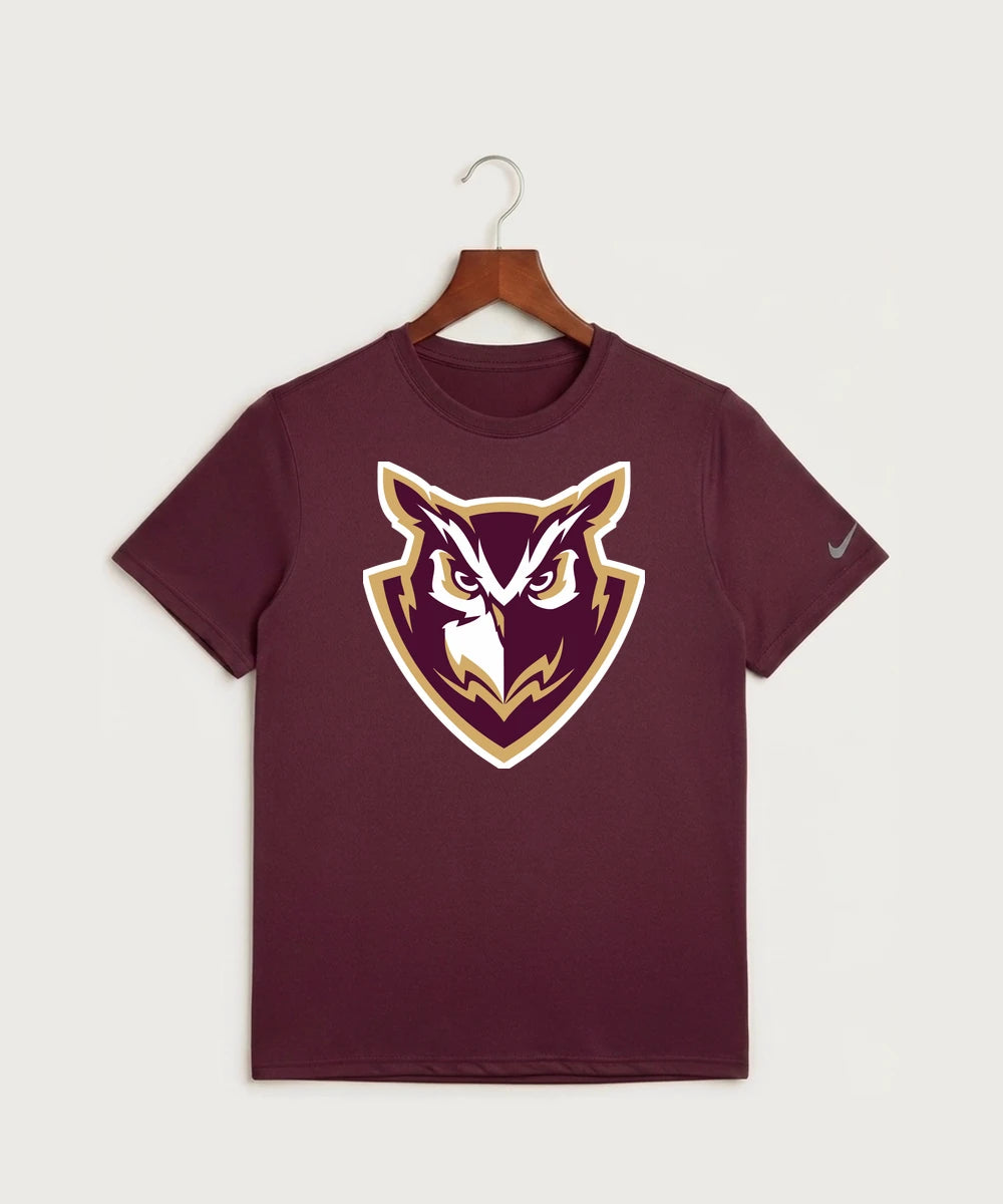Hancock High School Football (Boys) - Deep Maroon Nike Swoosh Sleeve rLegend Tee NKDX8730