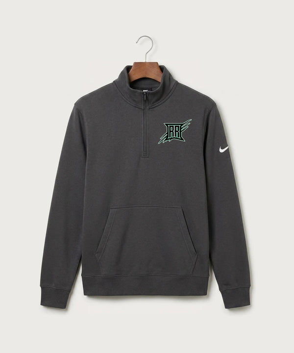 Rock Ridge High School Football (Boys) - Anthracite Nike Club Fleece Sleeve Swoosh 1/2-Zip NKDX6718