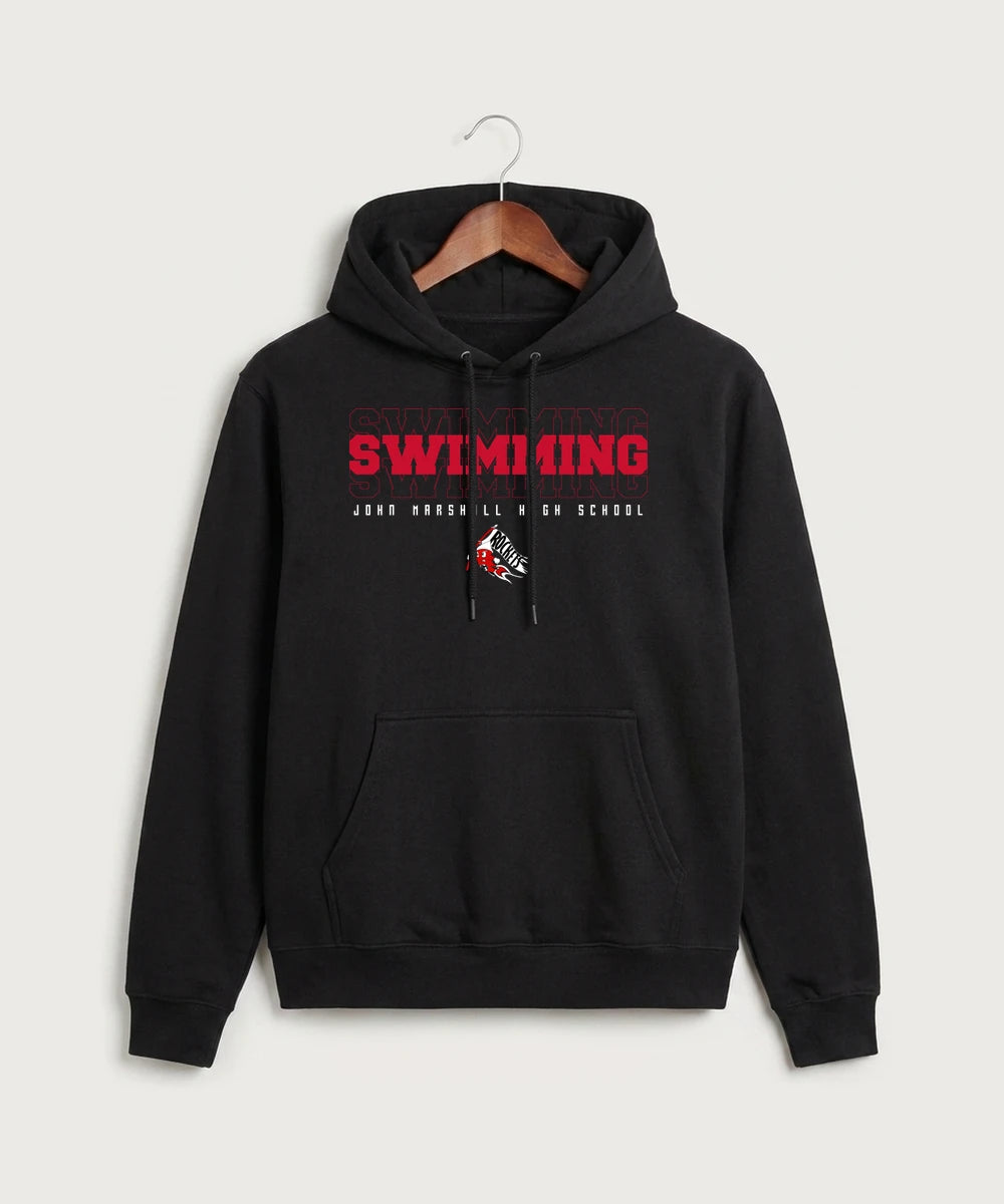 John Marshall High School Swimming (Girls) - Black Hoodie Value