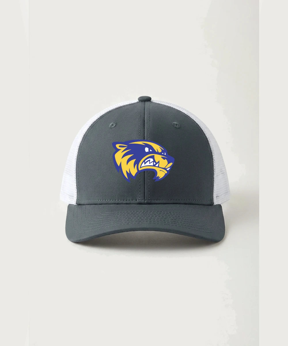 Wadena Deer Creek High School Football (Boys) - Iron Grey/ White Sport-Tek Club Trucker Cap STC46