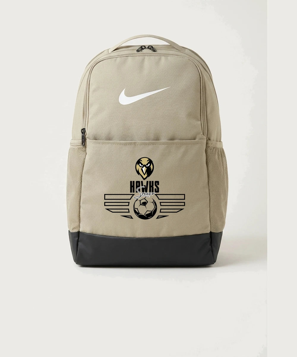 Hudson Catholic High School Soccer Team Store - Desert Khaki Nike Brasilia Medium Backpack NKDH7709