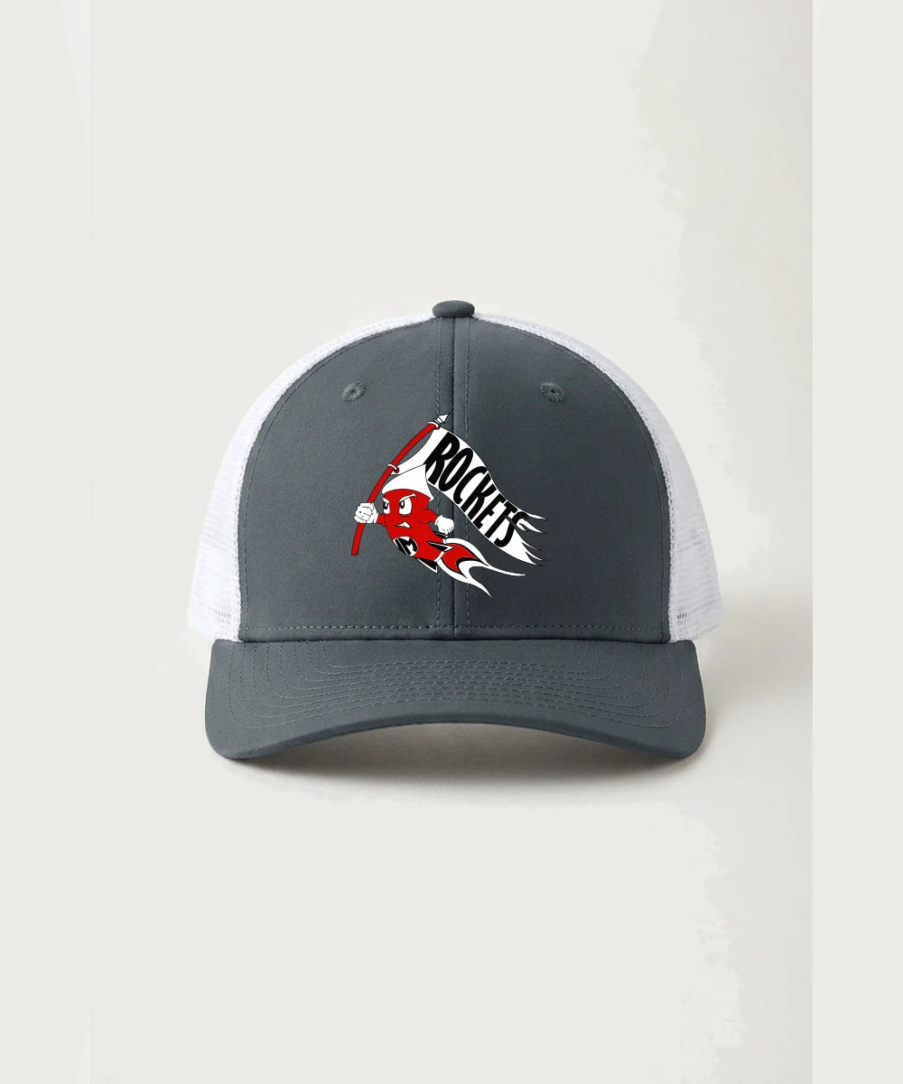 John Marshall High School Cross Country (Coed) - Iron Grey/ White Sport-Tek Club Trucker Cap STC46