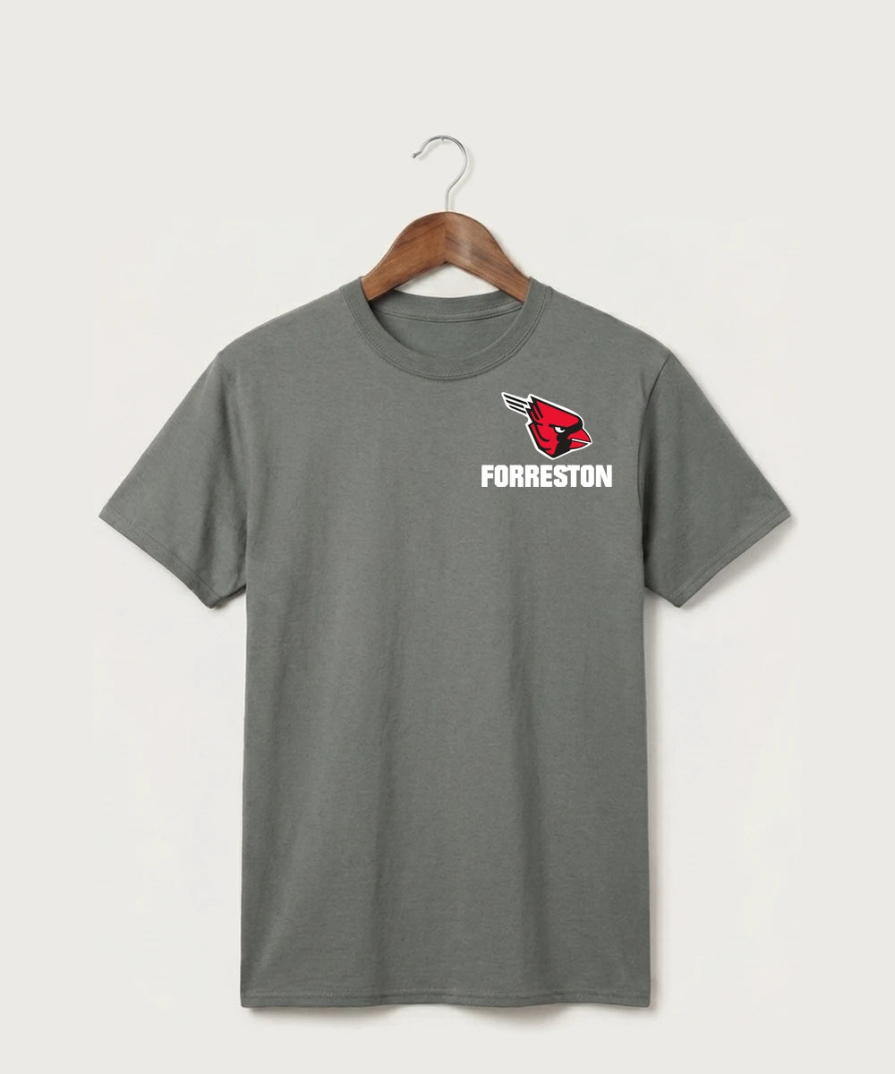 Forreston Softball - Medium Grey Port & Co Core Cotton Tee. PC54