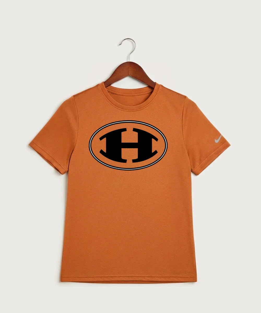 Hutchinson High School Football (Boys) - Desert Orange Nike Youth Swoosh Sleeve rLegend Tee NKDX8787