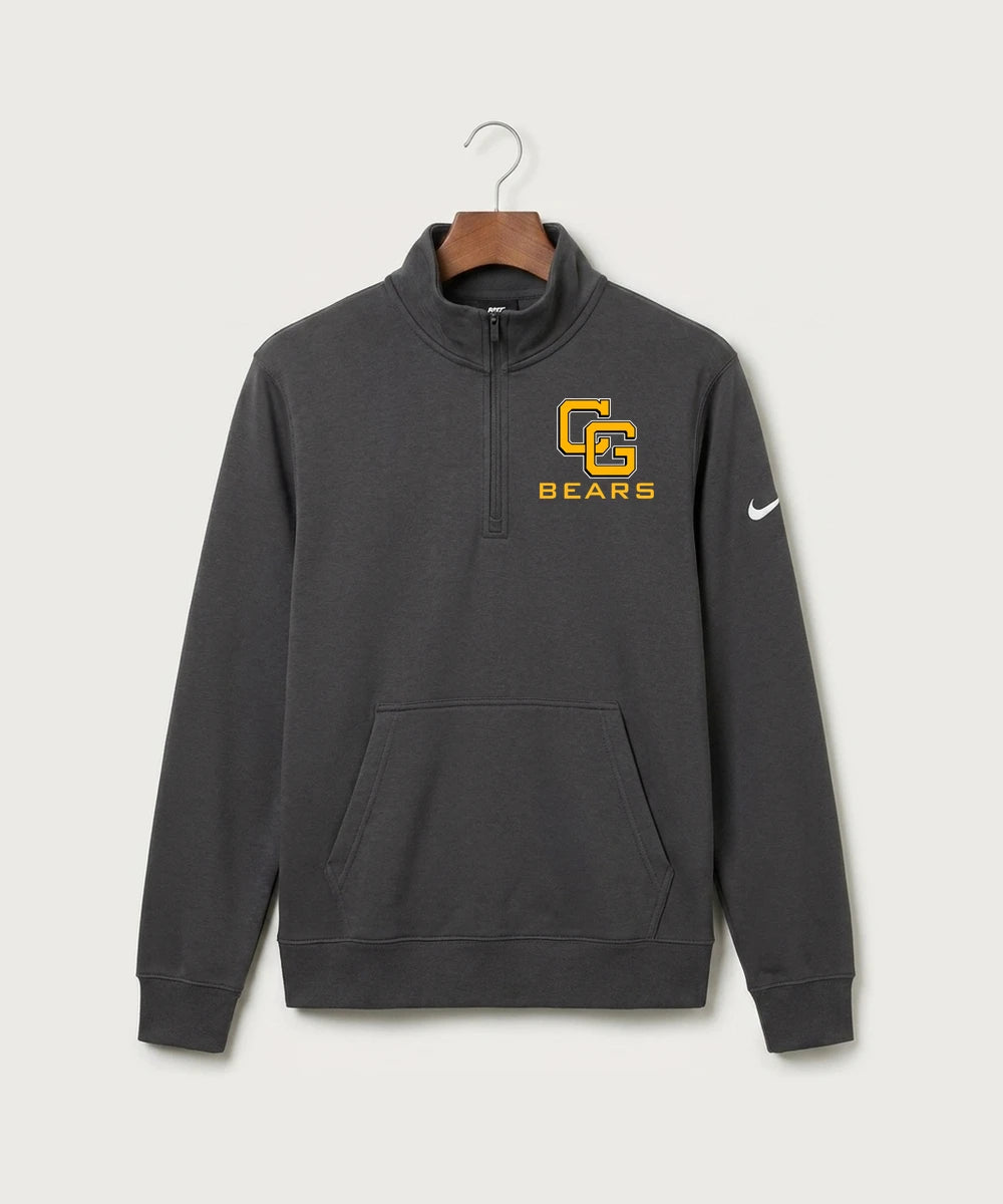 Clearbrook Gonvick High School Football (Boys) - Anthracite Nike Club Fleece Sleeve Swoosh 1/2-Zip NKDX6718