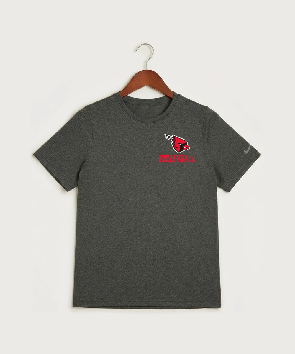 Forreston Volleyball - Dark Smoke Heather Nike Youth Swoosh Sleeve rLegend Tee NKDX8787