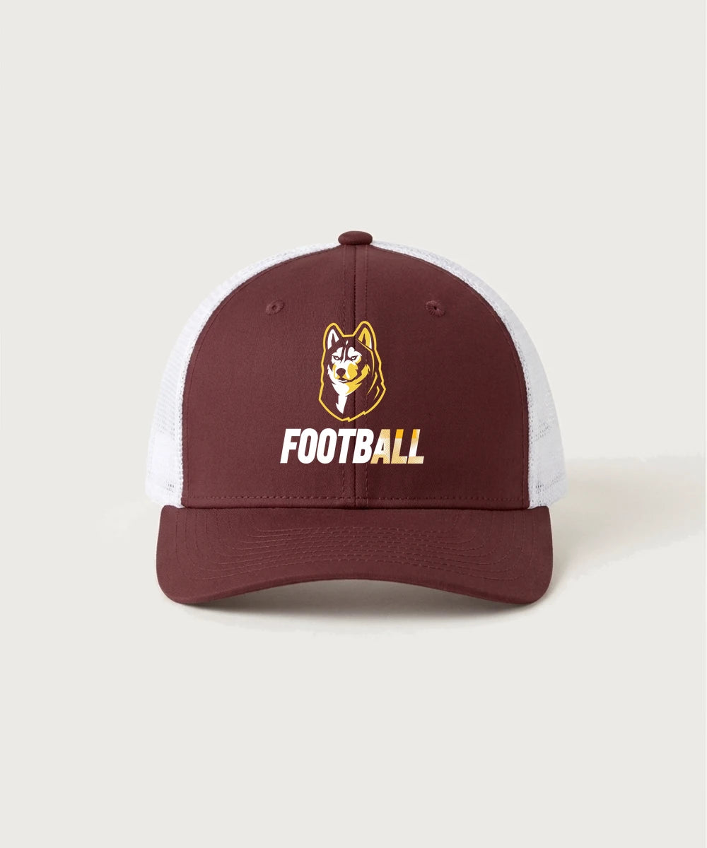 Pillager High School Football (Boys) - Maroon/ White Sport-Tek Club Trucker Cap STC46