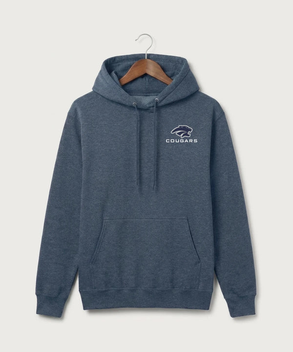 Zumbrota Mazeppa High School Volleyball (Girls) - Heather Navy Port & Co Core Fleece Pullover Hooded Sweatshirt. PC78H