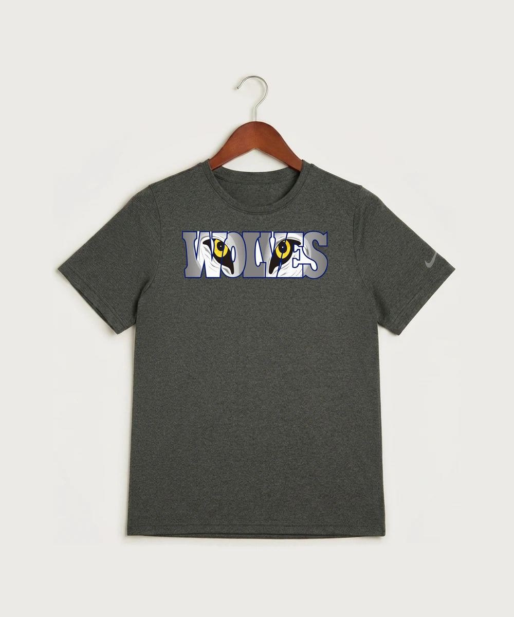 Walker Hackensack Akeley Volleyball (Girls) - Dark Smoke Heather Nike Youth Swoosh Sleeve rLegend Tee NKDX8787