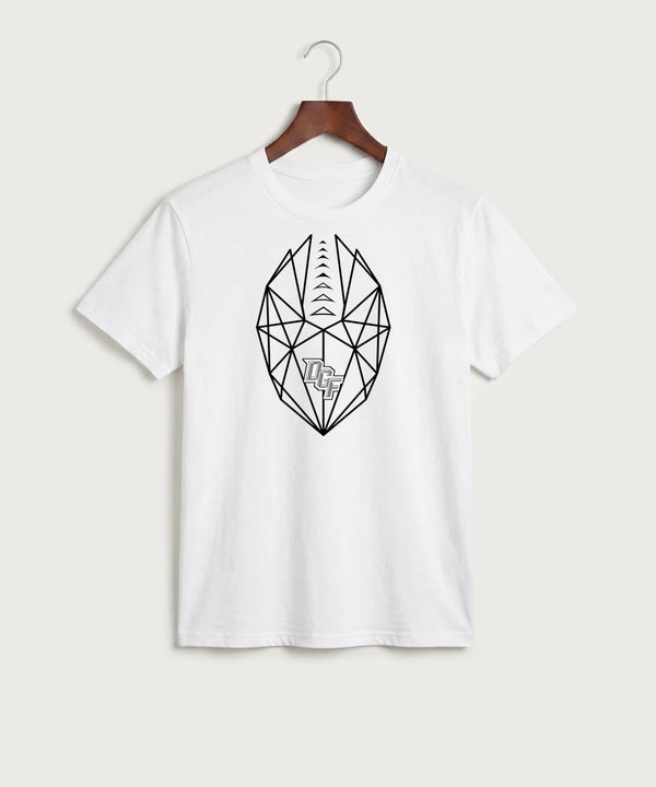 DGF High School Football (Boys) - White Port & Co Core Cotton Tee. PC54