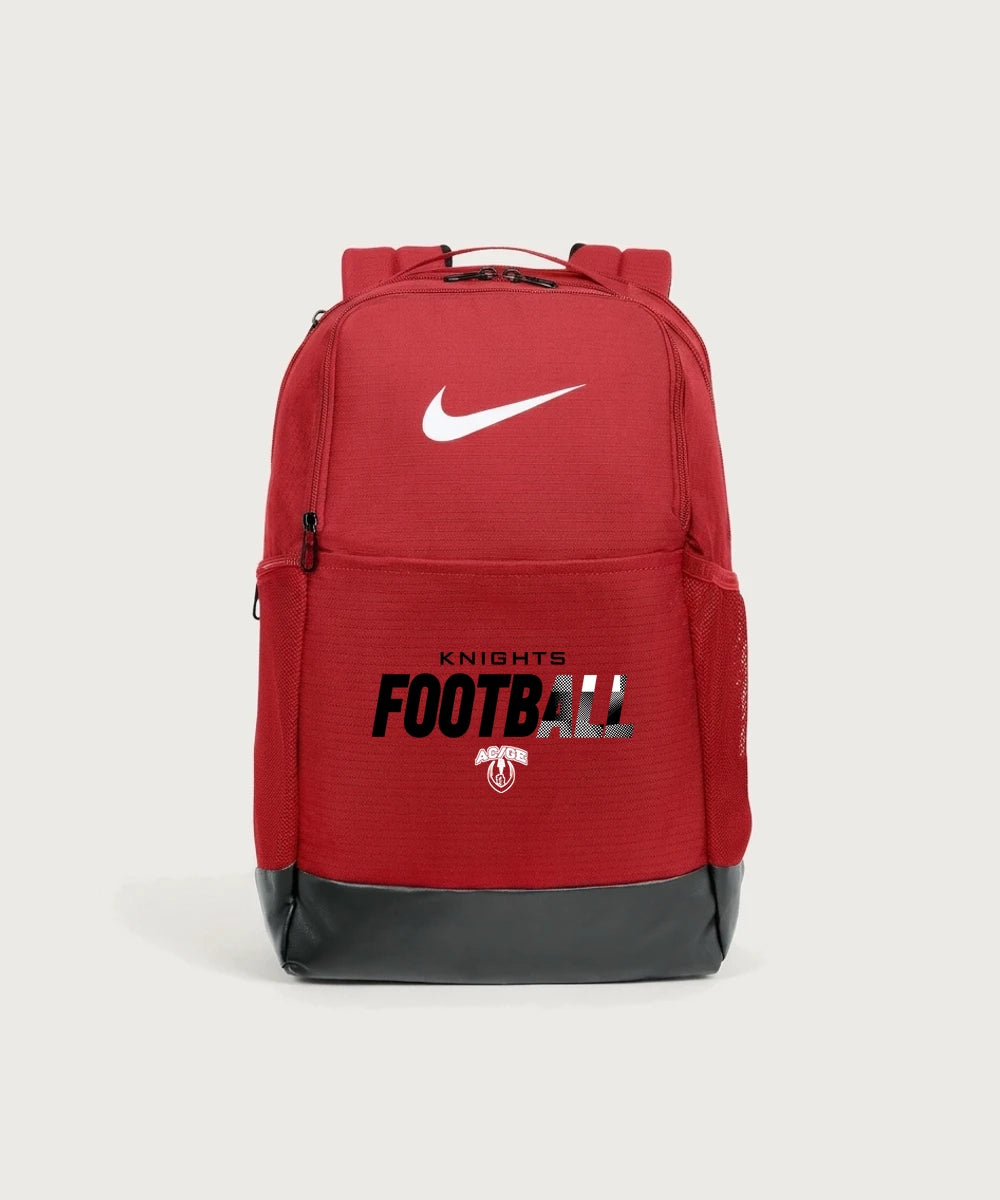 Alden-Conger-Glenville Emmons High School Football (Boys) - University Red Nike Brasilia Medium Backpack NKDH7709