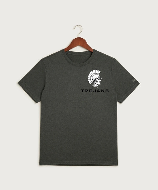 GF E2E Test 09 Football - Dark Smoke Heather Nike Swoosh Sleeve rLegend Tee NKDX8730