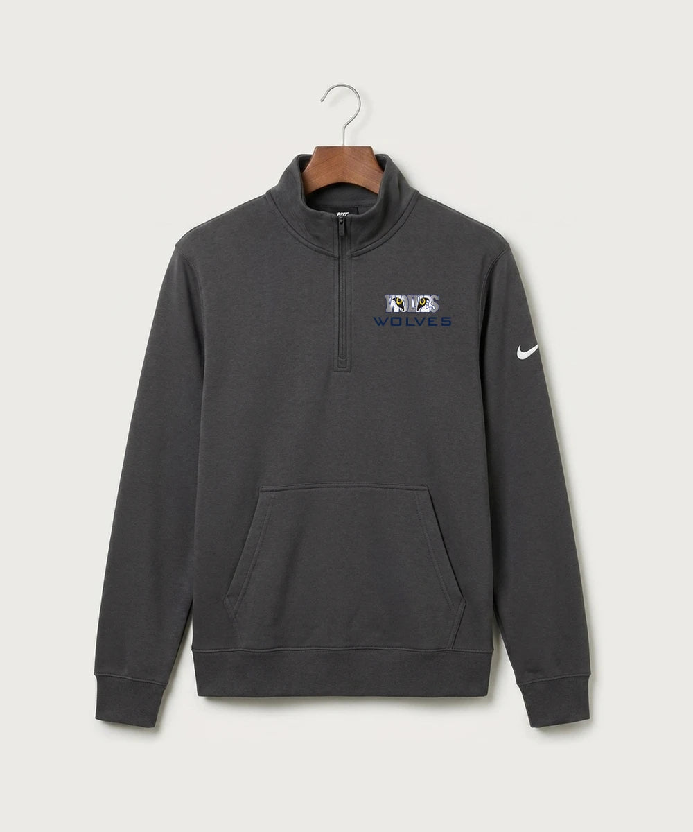 Walker Hackensack Akeley Volleyball (Girls) - Anthracite Nike Club Fleece Sleeve Swoosh 1/2-Zip NKDX6718