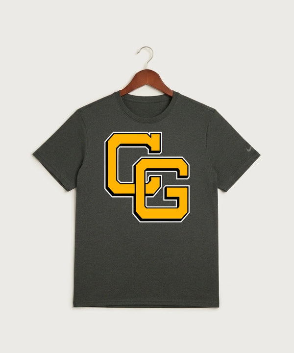 Clearbrook Gonvick High School Football (Boys) - Dark Smoke Heather Nike Swoosh Sleeve rLegend Tee NKDX8730