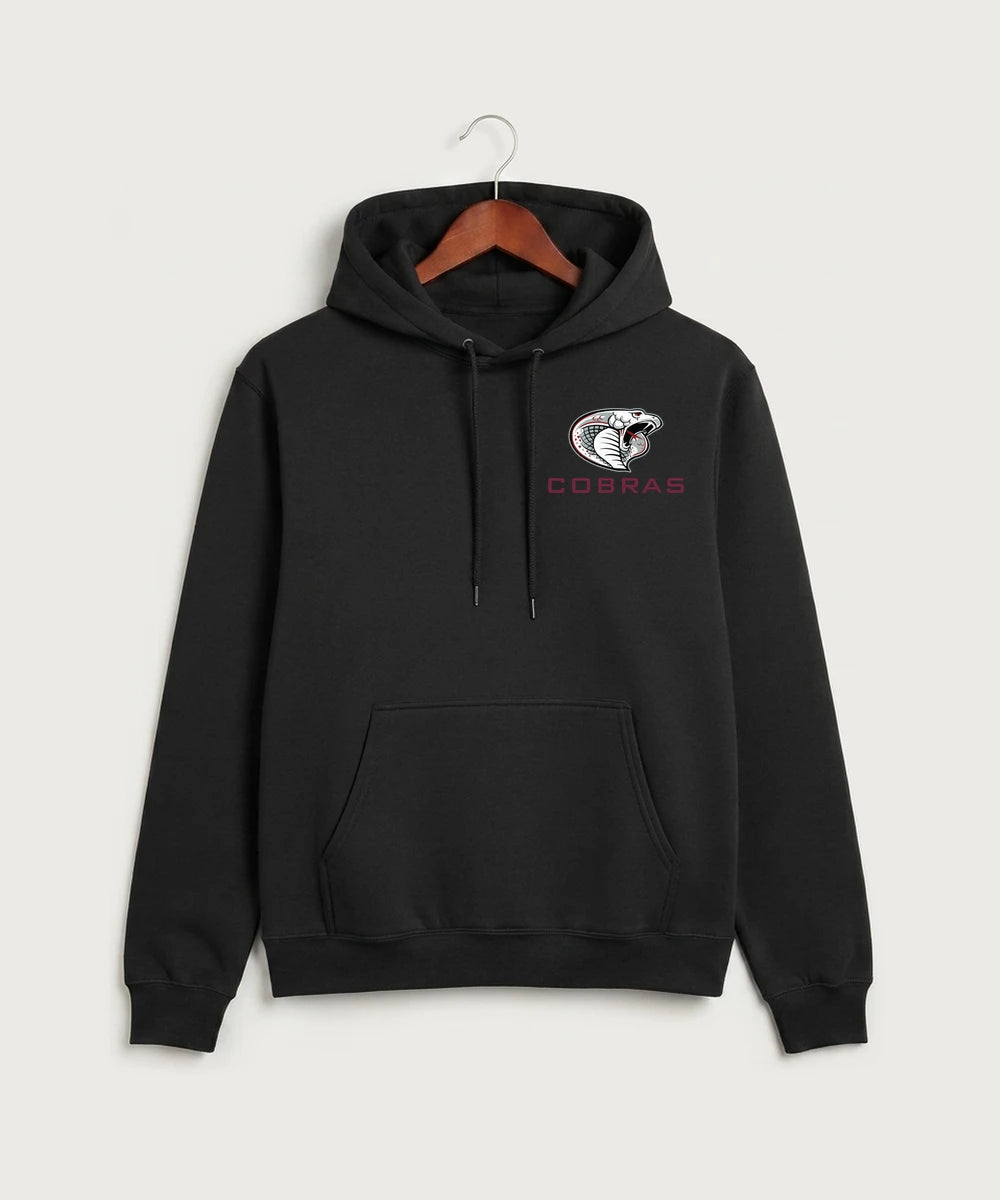 Triton High School Volleyball (Girls) - Jet Black Port & Co Core Fleece Pullover Hooded Sweatshirt. PC78H