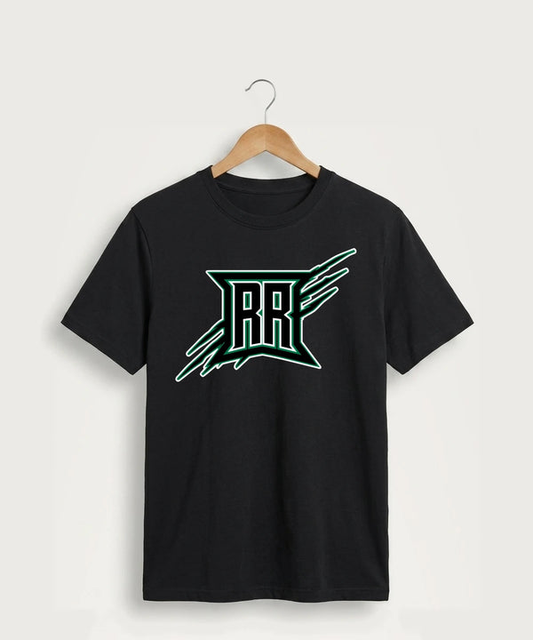 Rock Ridge High School Football (Boys) - Jet Black Port & Co Core Cotton Tee. PC54