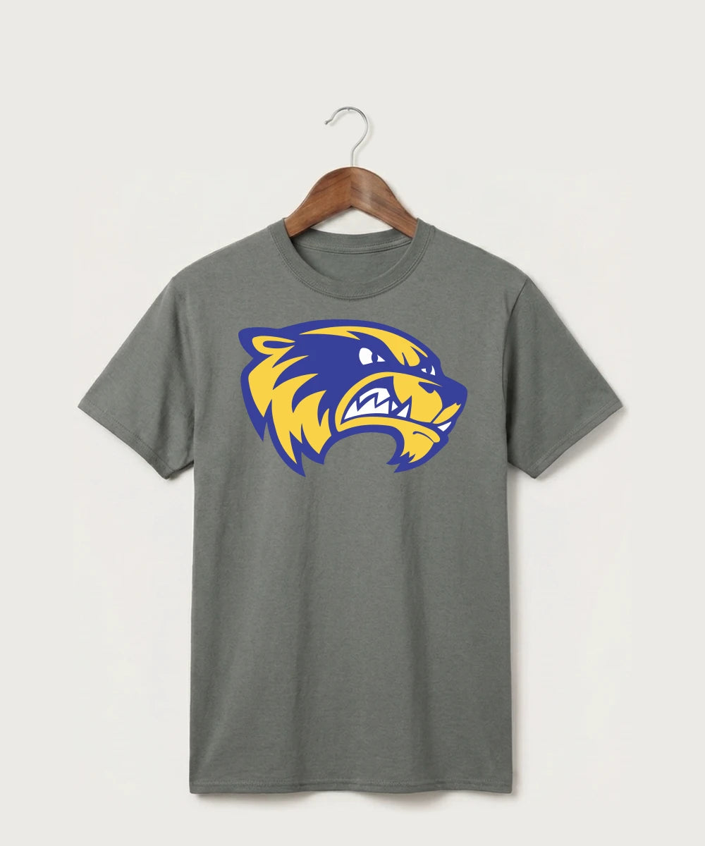 Wadena Deer Creek High School Football (Boys) - Medium Grey Port & Co Core Cotton Tee. PC54