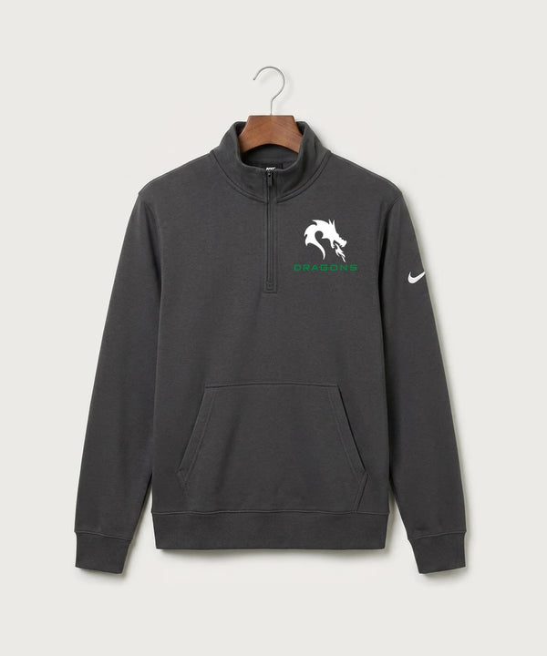 Pine City High School Football (Boys) - Anthracite Nike Club Fleece Sleeve Swoosh 1/2-Zip NKDX6718