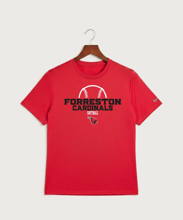 Forreston Softball - University Red Nike Swoosh Sleeve rLegend Tee NKDX8730