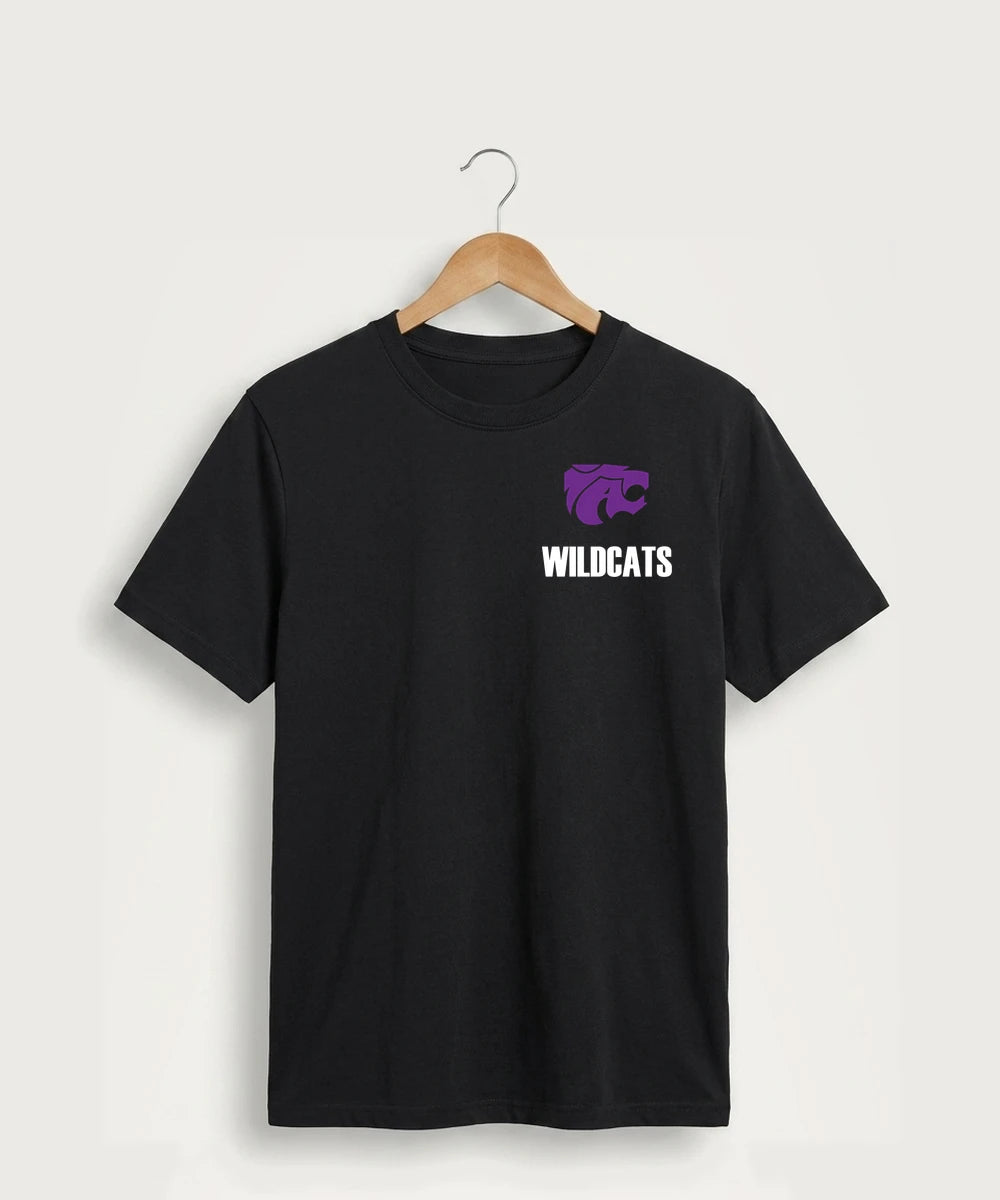 Axtell High School Basketball (Girls) Team Store - Jet Black Port & Co Core Cotton Tee. PC54