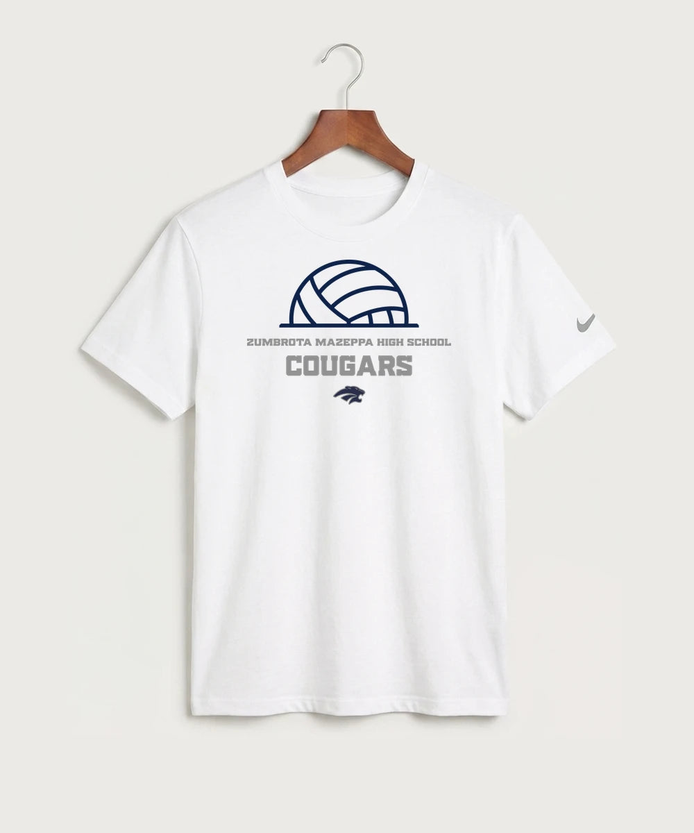 Zumbrota Mazeppa High School Volleyball (Girls) - White Nike Swoosh Sleeve rLegend Tee NKDX8730