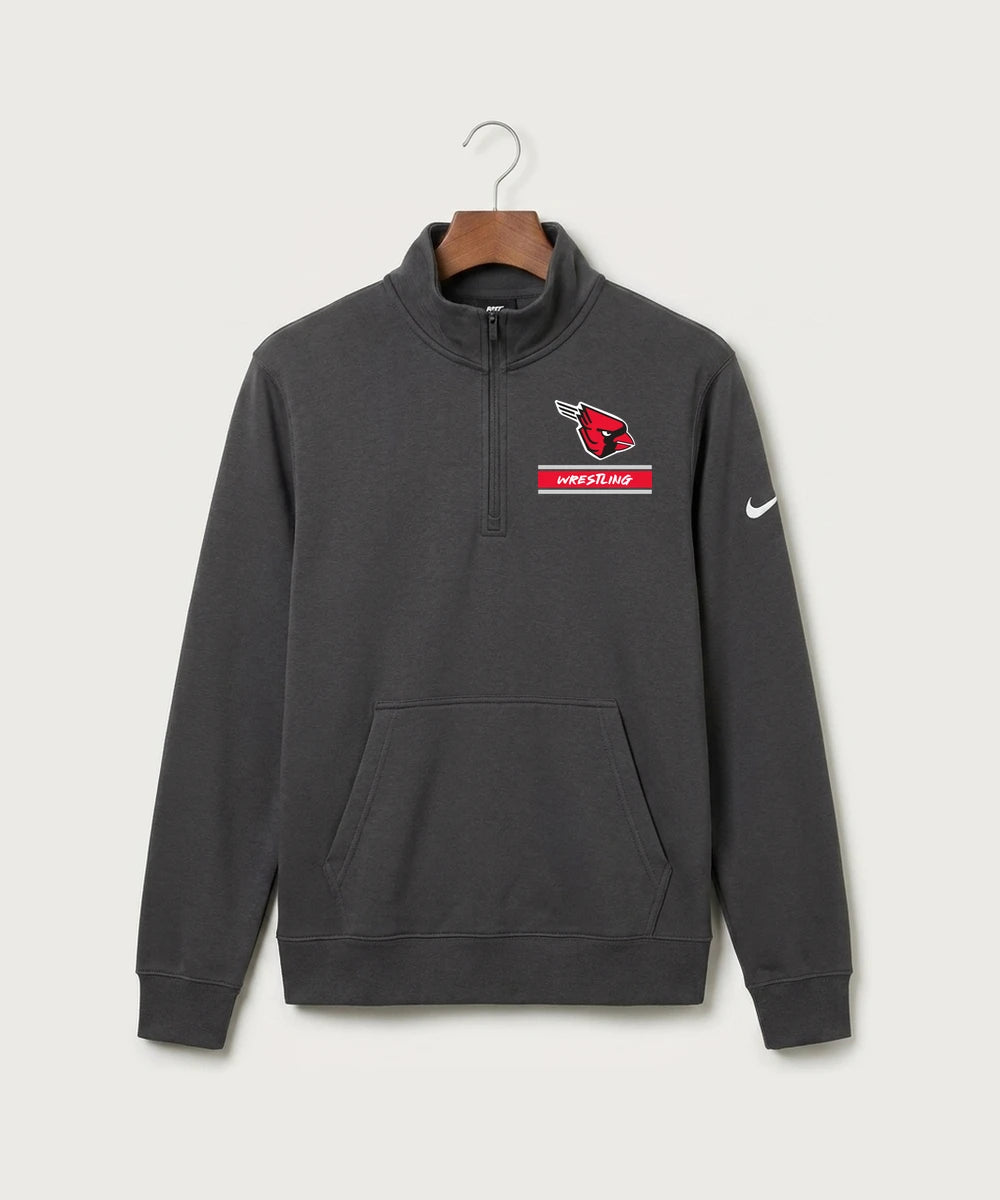 Forreston Wrestling - Anthracite Nike Club Fleece Sleeve Swoosh 1/2-Zip NKDX6718