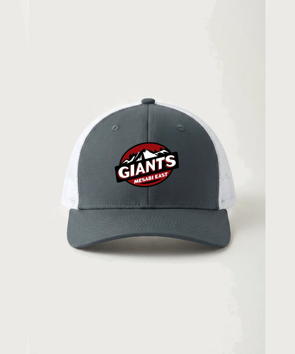 Mesabi East High School Football (Boys) - Iron Grey/ White Sport-Tek Club Trucker Cap STC46