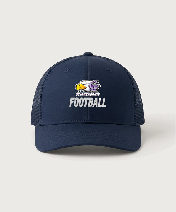 Grand Meadow Football - True Navy/ True Navy Sport-Tek Club Trucker Cap STC46