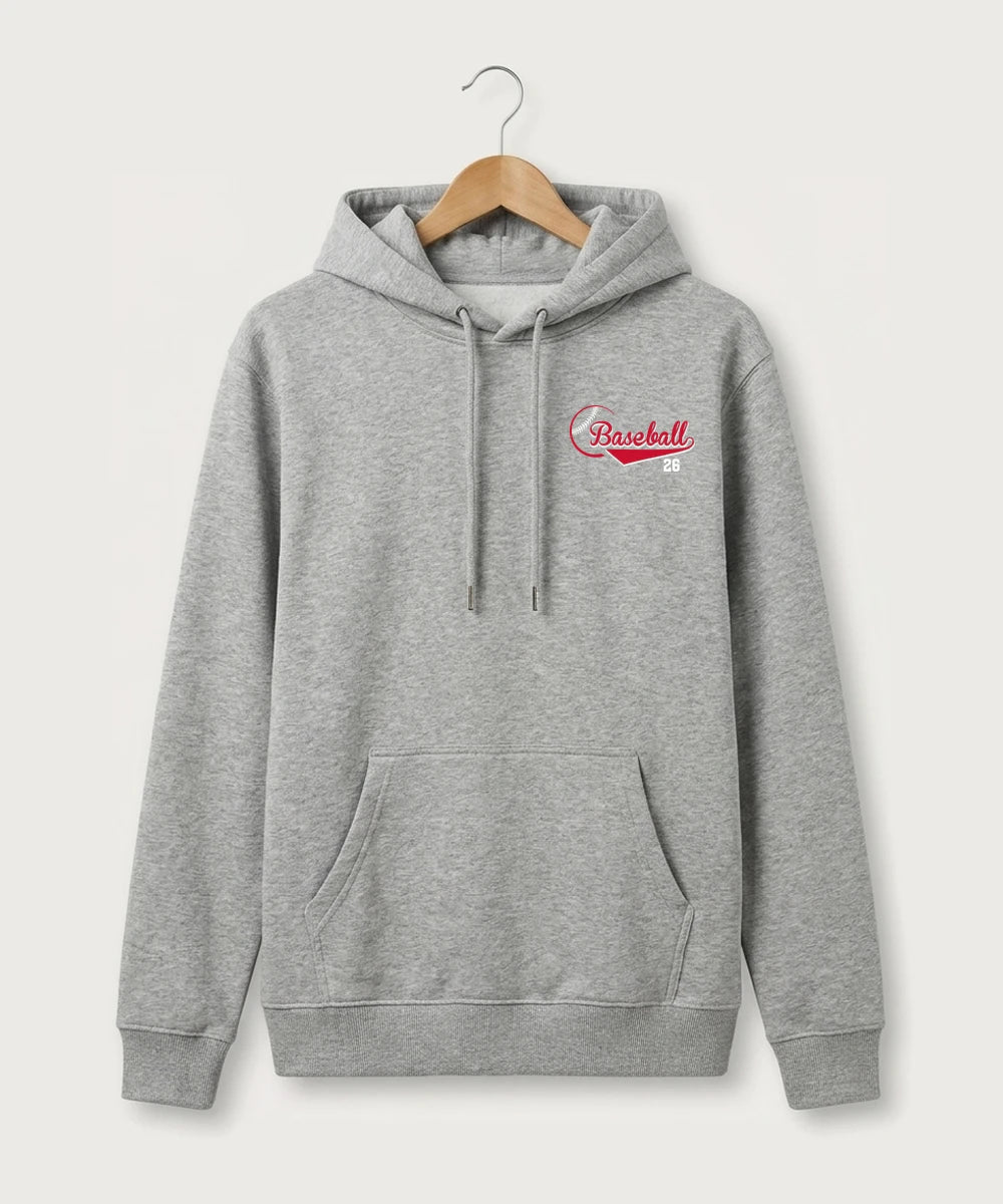 GF E2E Test 04 Baseball - Heather Grey Hoodie Value