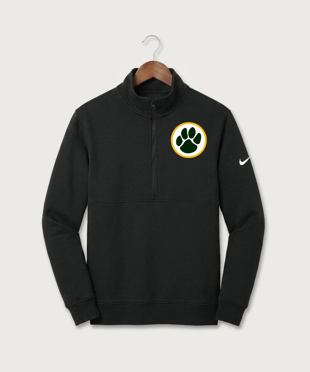 Ashwaubenon High School Football (Boys) (Sandbox) - Black Nike Club Fleece Sleeve Swoosh 1/2-Zip NKDX6718