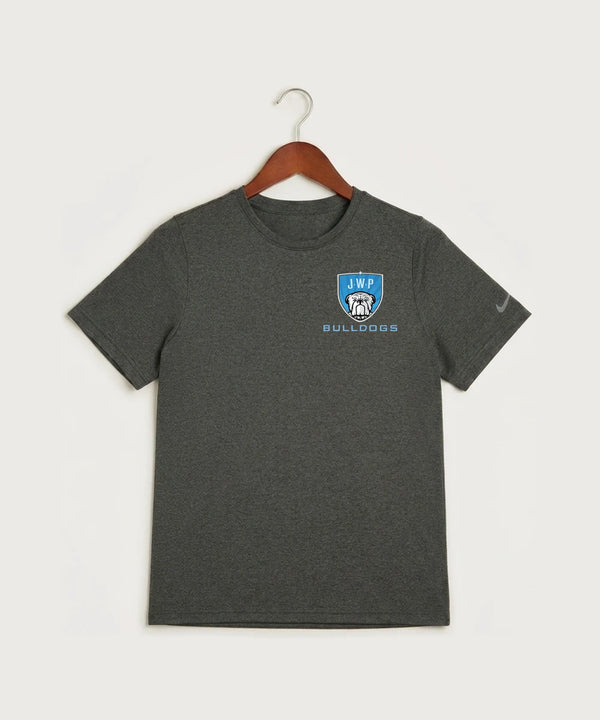 Janesville Waldorf Pemberton Volleyball (Girls) - Dark Smoke Heather Nike Youth Swoosh Sleeve rLegend Tee NKDX8787
