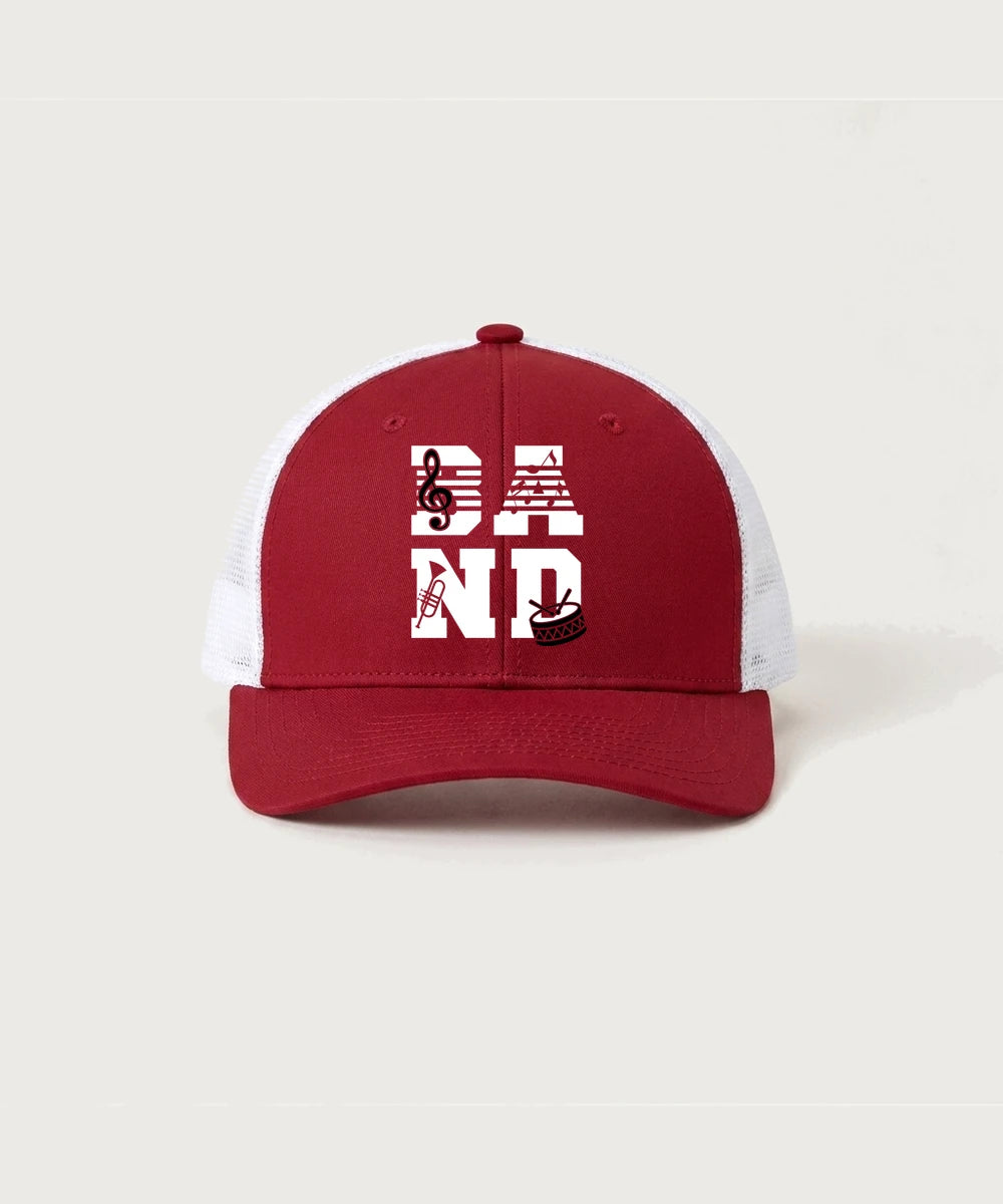 Edgerton High School Band Team Store - Deep Red/ White Sport-Tek Club Trucker Cap STC46