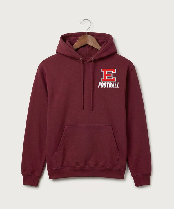Duluth East High School Football (Boys) - Cardinal Port & Co Core Fleece Pullover Hooded Sweatshirt. PC78H