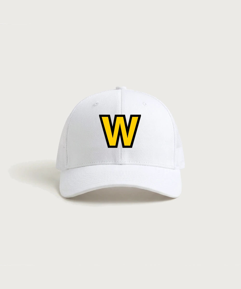 Warroad High School Football (Boys) - White/ White Sport-Tek Club Trucker Cap STC46