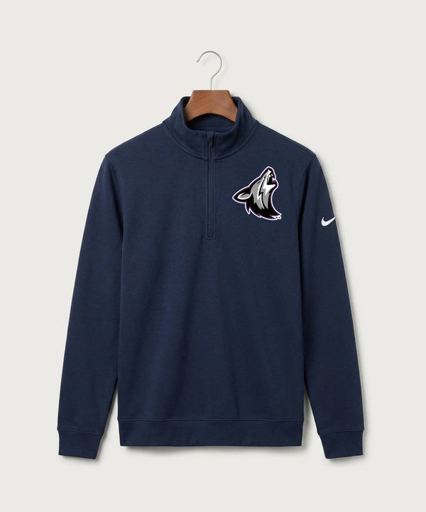 Heron Lake-Okabena High School Football (Boys) - Midnight Navy Nike Club Fleece Sleeve Swoosh 1/2-Zip NKDX6718