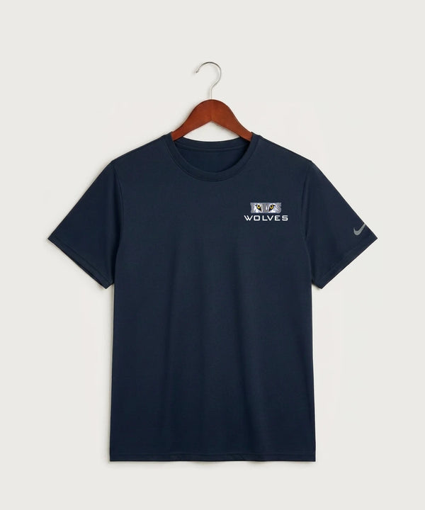 Walker Hackensack Akeley Volleyball (Girls) - College Navy Nike Swoosh Sleeve rLegend Tee NKDX8730