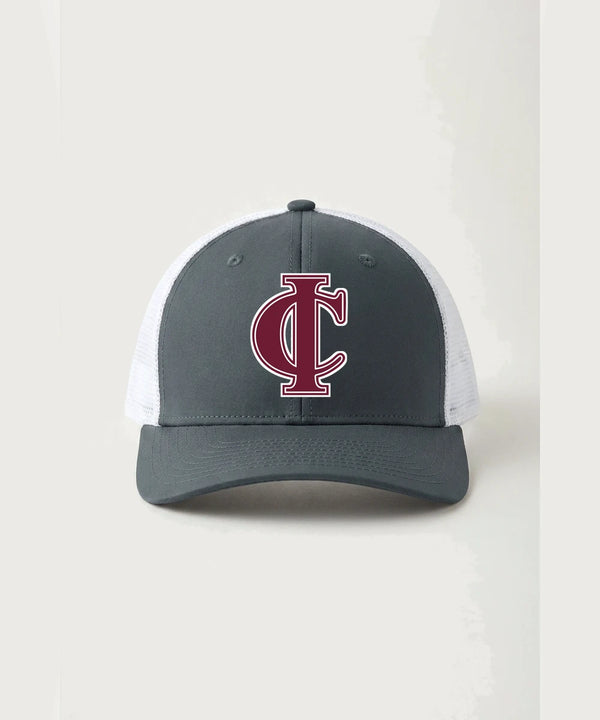 Crosby Ironton High School Football (Boys) - Iron Grey/ White Sport-Tek Club Trucker Cap STC46