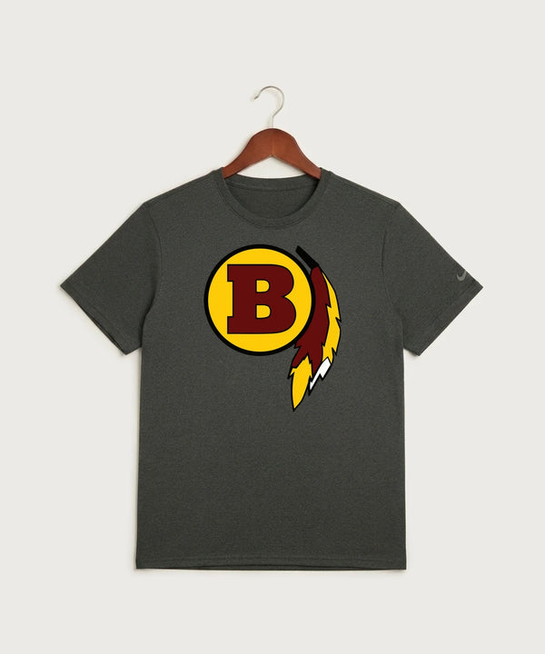Benson High School Football (Boys) - Dark Smoke Heather Nike Swoosh Sleeve rLegend Tee NKDX8730