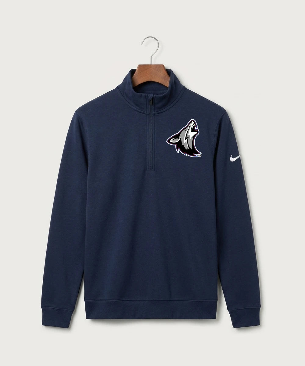 Heron Lake-Okabena High School Football (Boys) - Midnight Navy Nike Club Fleece Sleeve Swoosh 1/2-Zip NKDX6718