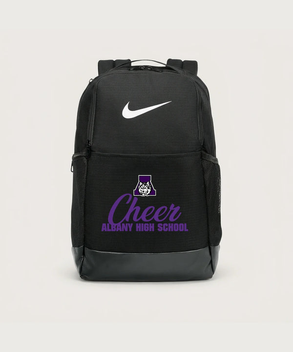Albany High School Cheerleading - Black Nike Brasilia Medium Backpack NKDH7709