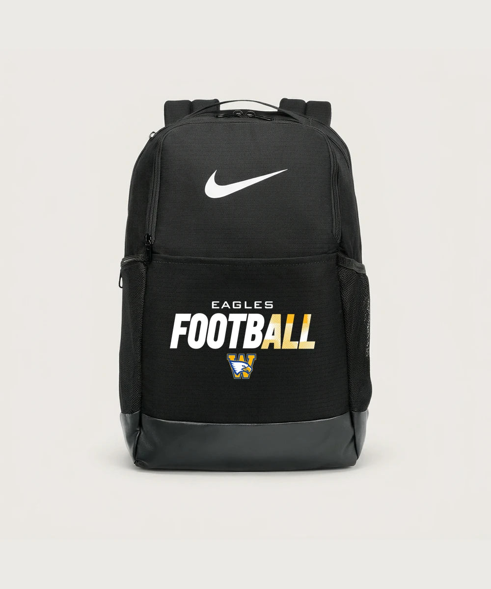 Windom Area High School Football (Boys) - Black Nike Brasilia Medium Backpack NKDH7709