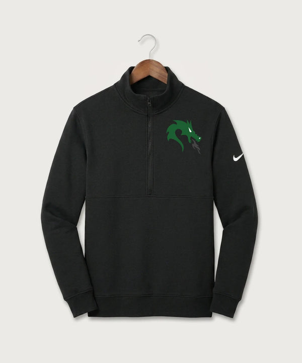 Pine City High School Football (Boys) - Black Nike Club Fleece Sleeve Swoosh 1/2-Zip NKDX6718