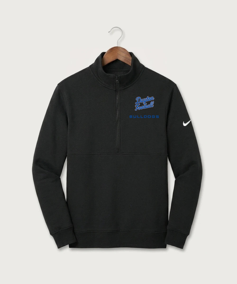 Jonathan Dayton High School Football Team Store - Black Nike Club Fleece Sleeve Swoosh 1/2-Zip NKDX6718