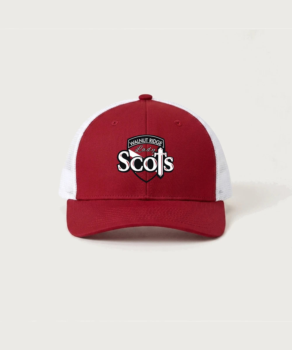 Walnut Ridge High School Basketball Team Store - Deep Red/ White Sport-Tek Club Trucker Cap STC46