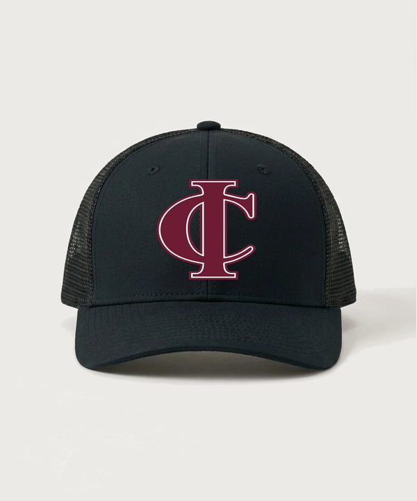 Crosby Ironton High School Football (Boys) - Black/ Black Sport-Tek Club Trucker Cap STC46