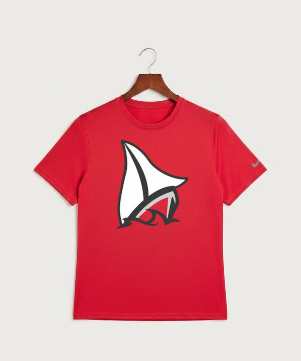 Detroit Lakes Community High School Football (Boys) - University Red Nike Swoosh Sleeve rLegend Tee NKDX8730