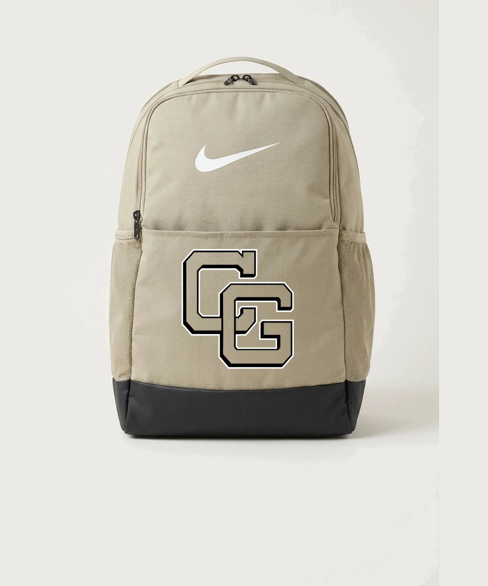 Clearbrook Gonvick High School Football (Boys) - Desert Khaki Nike Brasilia Medium Backpack NKDH7709