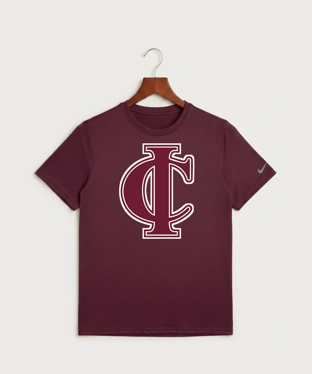 Crosby Ironton High School Football (Boys) - Deep Maroon Nike Swoosh Sleeve rLegend Tee NKDX8730